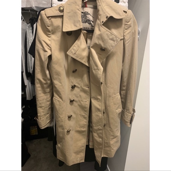 Mid Length Burberry Trench Coat - Picture 1 of 8